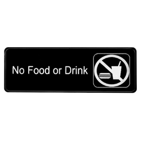 Alpine Industries No Food or Drink Sign, 3x9, PK15 ALPSGN-22-15pk